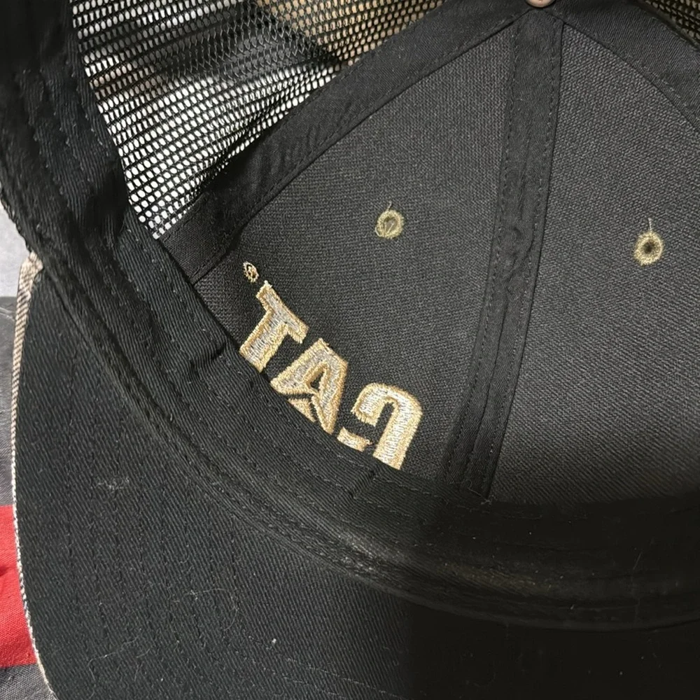 Caterpillar Camo and Black Mesh Hat